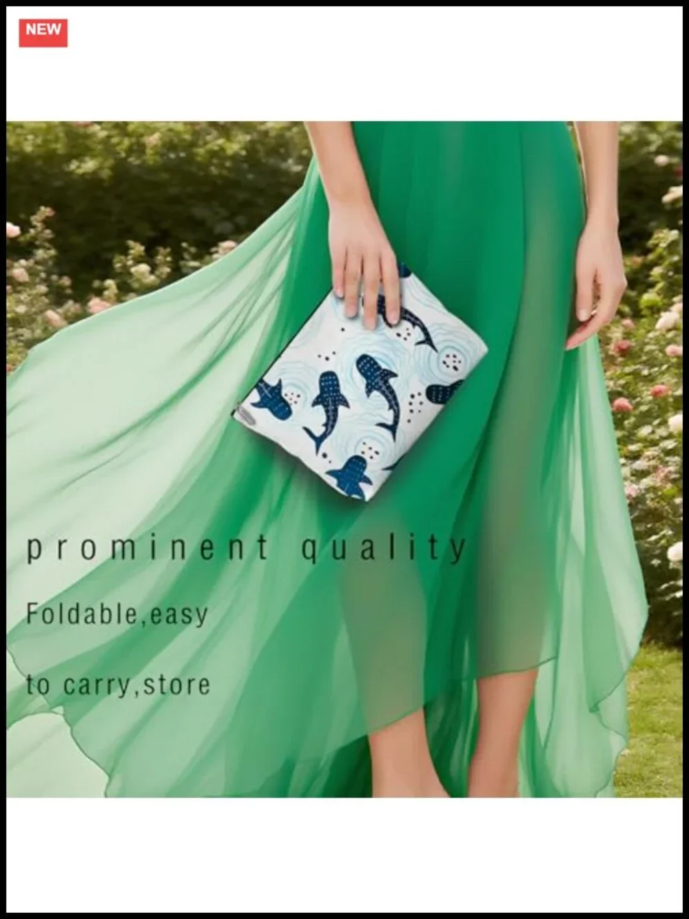 Whale Shark Watercolor Cosmetic Pouch, Makeup Bag, Travel Toiletry Case,